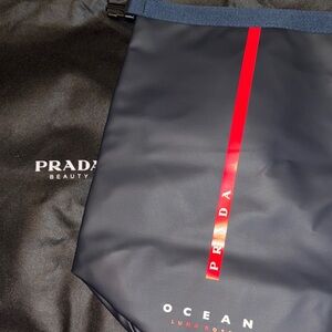 Prada Navy and Red Ocean Bag